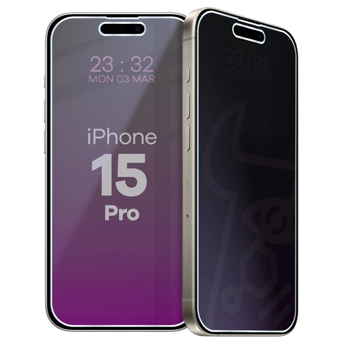 Szkło hybrydowe prywatyzujące Bizon Hybrid Shadow do iPhone 15 Pro